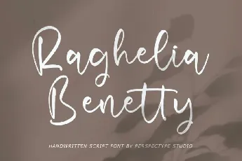 Raghelia Benetty font