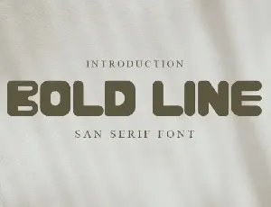 BOLD LINE Display font