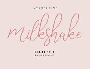 Milkshake Script Typeface font
