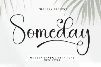 Someday Script font