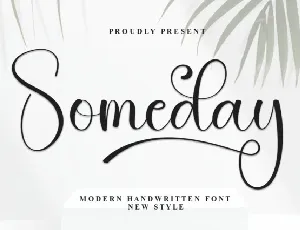 Someday Script font