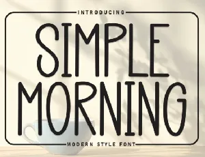 Simple Morning Display font