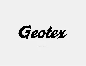 Geotex font