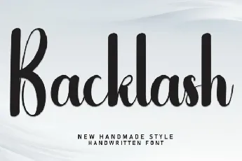 Backlash Script font