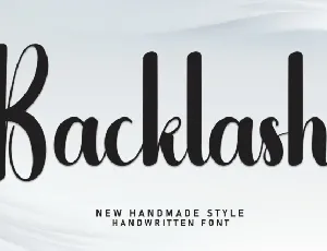 Backlash Script font