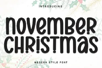 November Christmas Display font