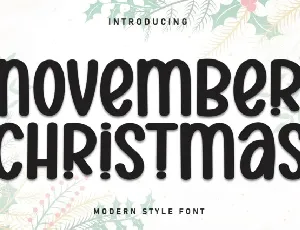 November Christmas Display font