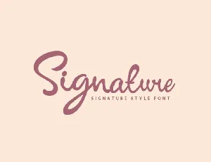 Signature Script Free font