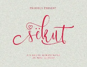 Sekut Script font