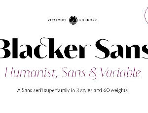 Blacker Sans Display Trial font