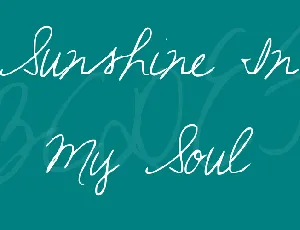 Sunshine In My Soul font