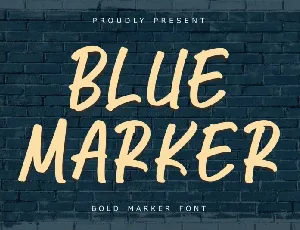 Blue Marker font