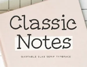 Classic Notes font