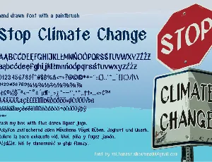 zai Stop Climate Change font