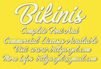 Bikinis Personal Use font