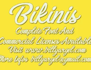 Bikinis Personal Use font