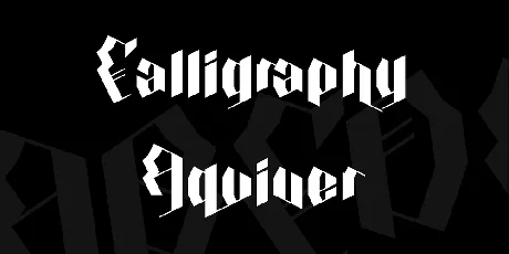 Calligraphy Aquiver font