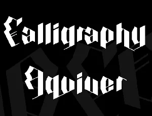 Calligraphy Aquiver font