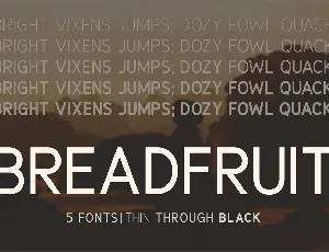 Breadfruit font