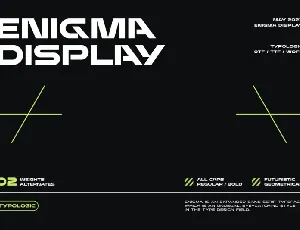 Enigma Display font