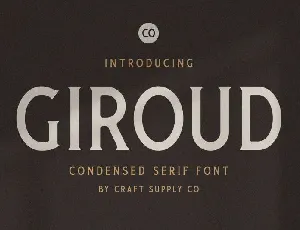 Giroud Condensed Serif font