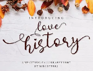 Love History Script font