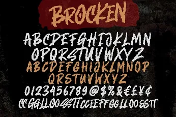 Brocken Caps Rough font