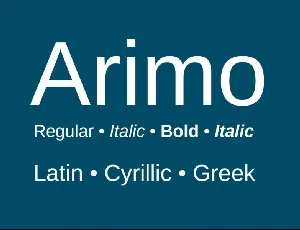 Arimo Family font