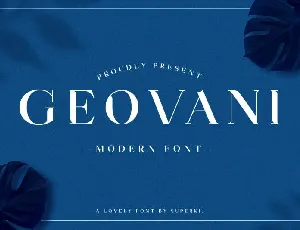 Geovani Modern font