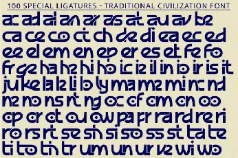 Traditional Civilization font