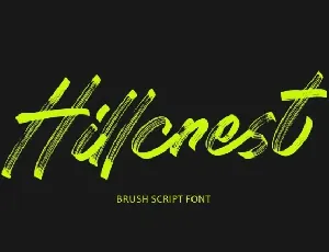 Hillcrest font