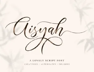 Aisyah Calligraphy font