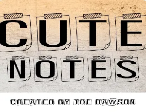 Cute Notes font