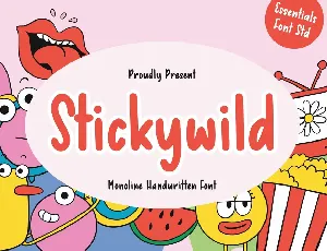 Stickywild font