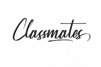 Classmates Calligraphy font