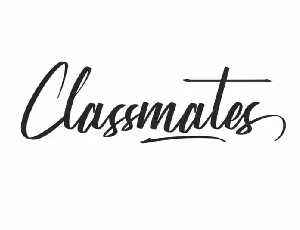 Classmates Calligraphy font