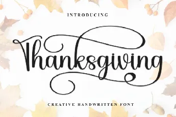 Thanksgiving Calligraphy font