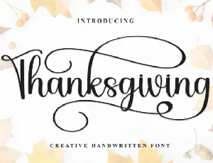 Thanksgiving Calligraphy font