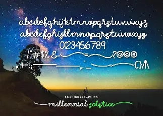 Millennial Solstice Script Free font