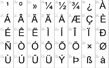 Arial font