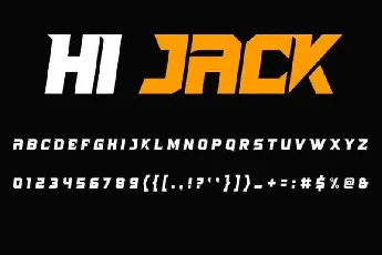 Hi Jack Display font