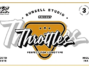 Throttles Logotype font