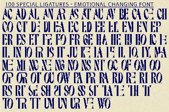 EMOTIONAL CHANGING DEMO font