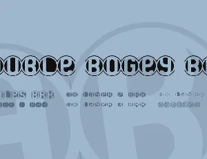 Double Bogey BRK font