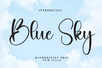 Blue Sky Calligraphy font