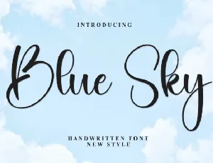 Blue Sky Calligraphy font