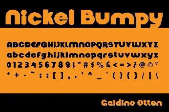 Nickel Bumpy font