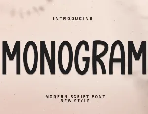 Monogram Display font