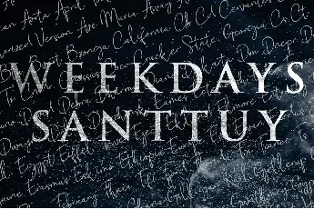 Weekdays Santtuy font