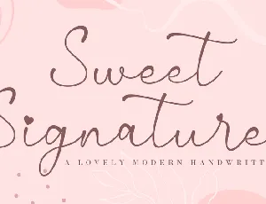 Sweet Signature font